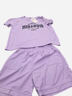 PatPat Lavender Two-Piece Kids Pajama Set